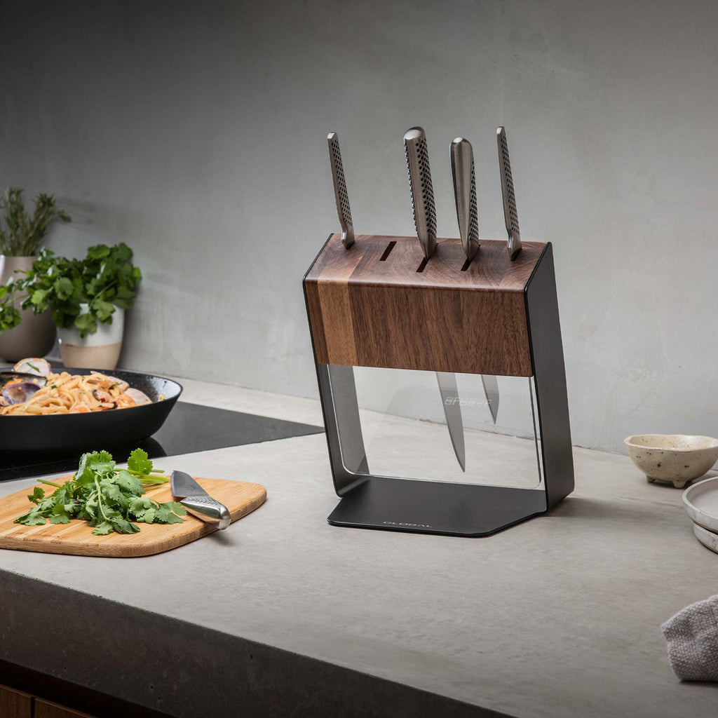 Katana 6pc Knife Block - Walnut