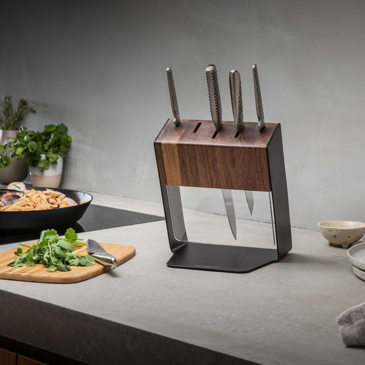 Katana 6pc Knife Block - Walnut