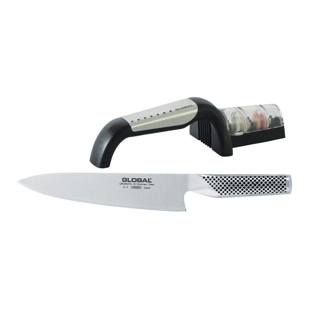 Cook's Knife 20cm & 2 Stage Sharpener Set