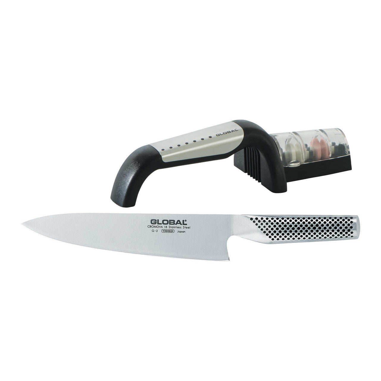 Cook's Knife 20cm & 2 Stage Sharpener Set