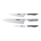 Classic 3 Piece Knife Set with Fluted Cooks Knife