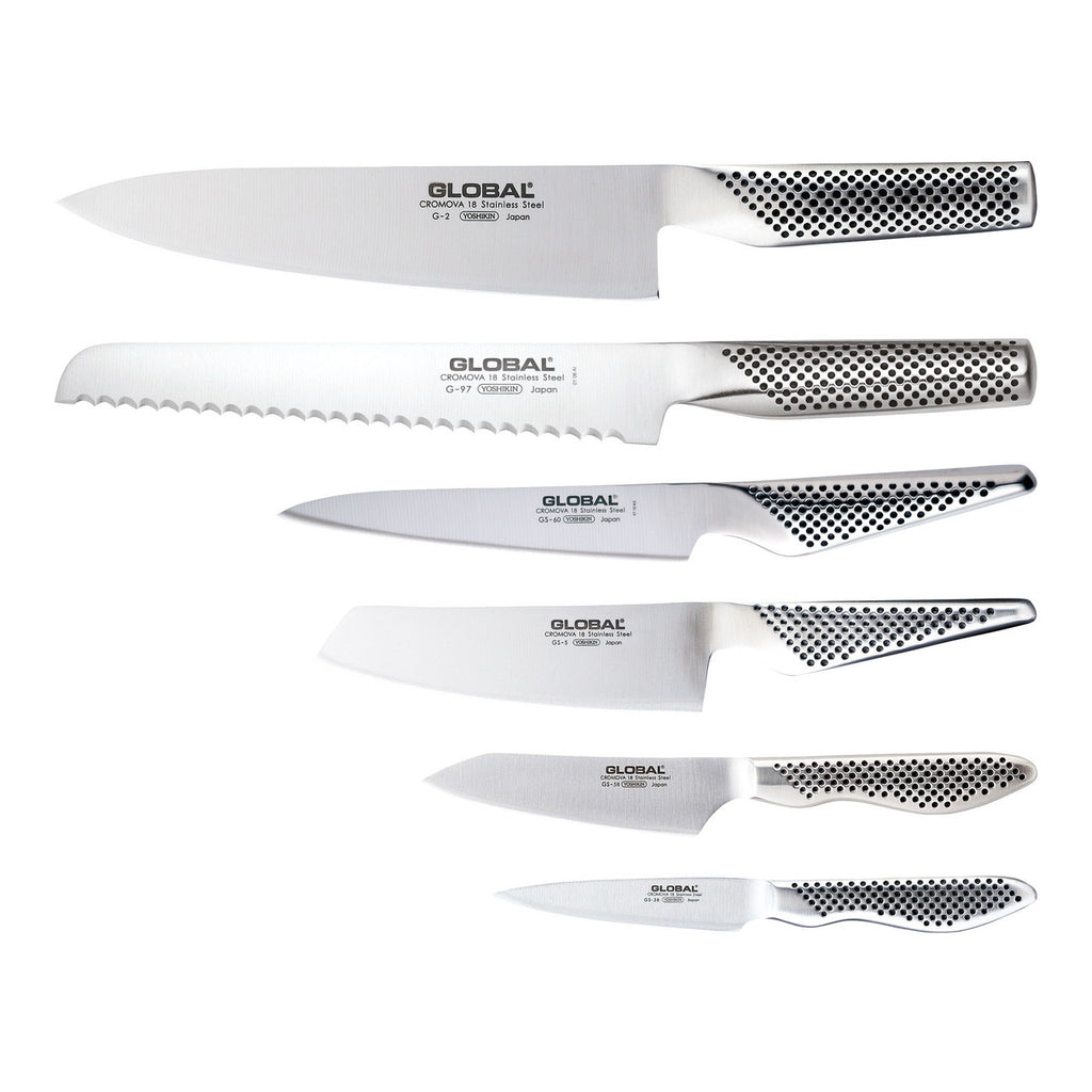 Kyoto 7 Piece Knife Block Set, Stained Ash