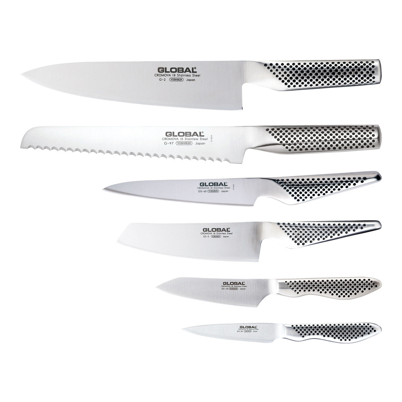 Kyoto 7 Piece Knife Block Set, Stained Ash