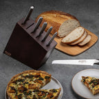 Kyoto 7 Piece Knife Block Set, Stained Ash