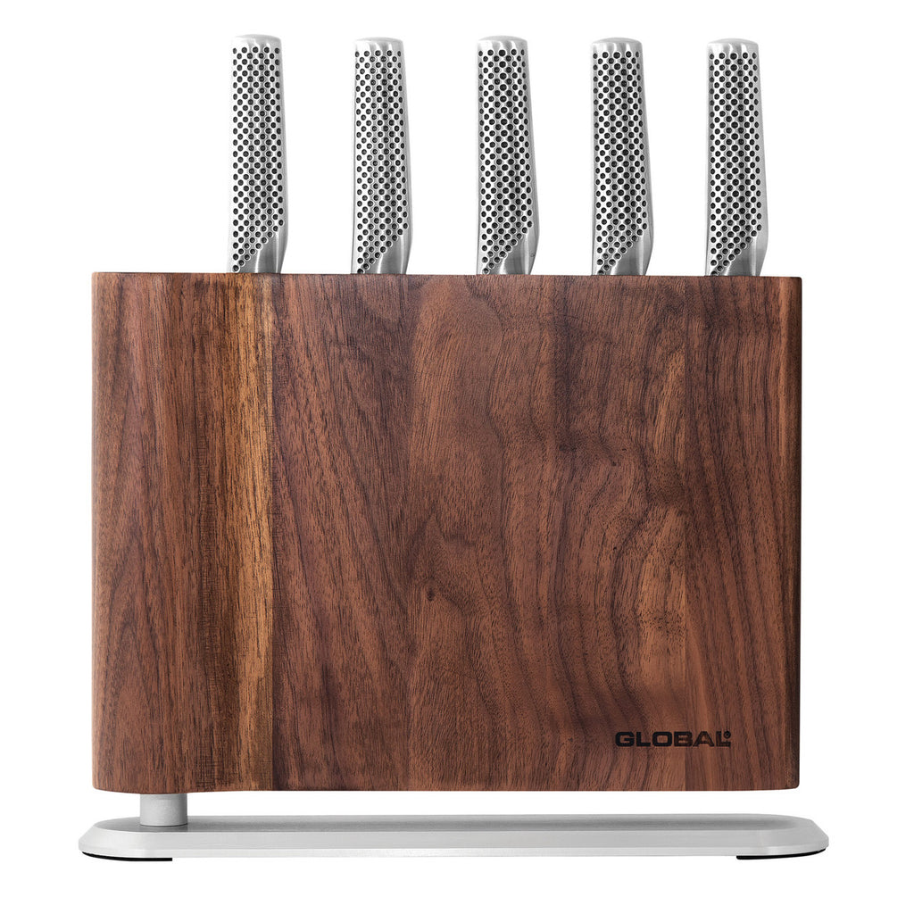 UKU 6 Piece Knife Block Set - Walnut