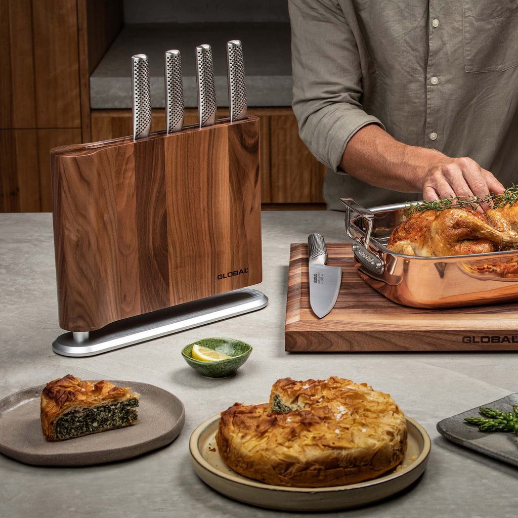 UKU 6 Piece Knife Block Set - Walnut