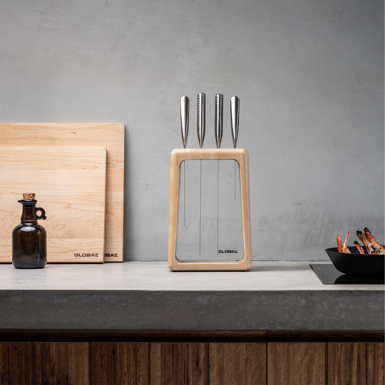 Hashira 5pc Knife Block Set - Maple