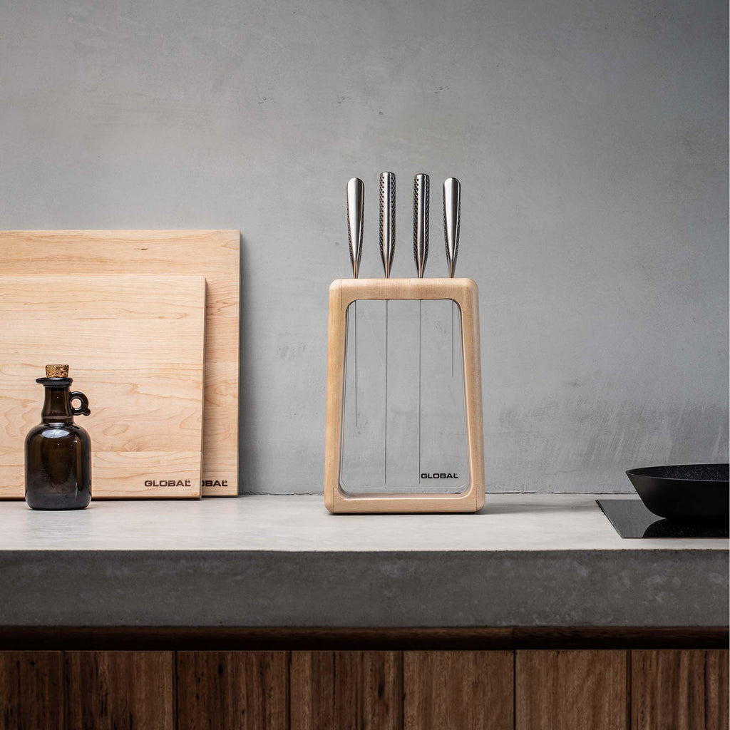Hashira 5pc Knife Block Set - Maple