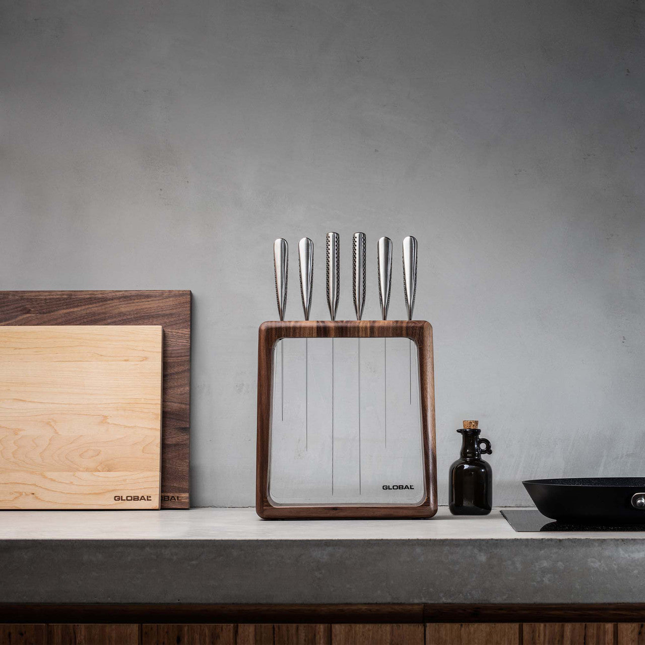 Hashira 7pc Knife Block Set - Walnut