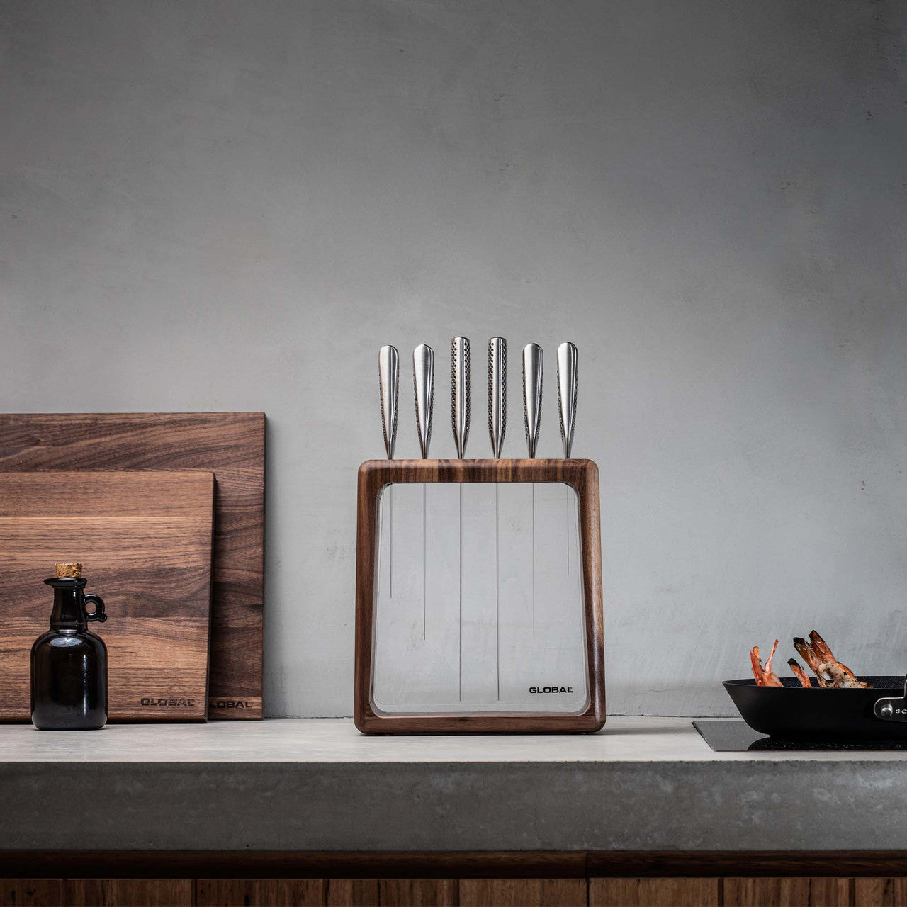 Hashira 7pc Knife Block Set - Walnut