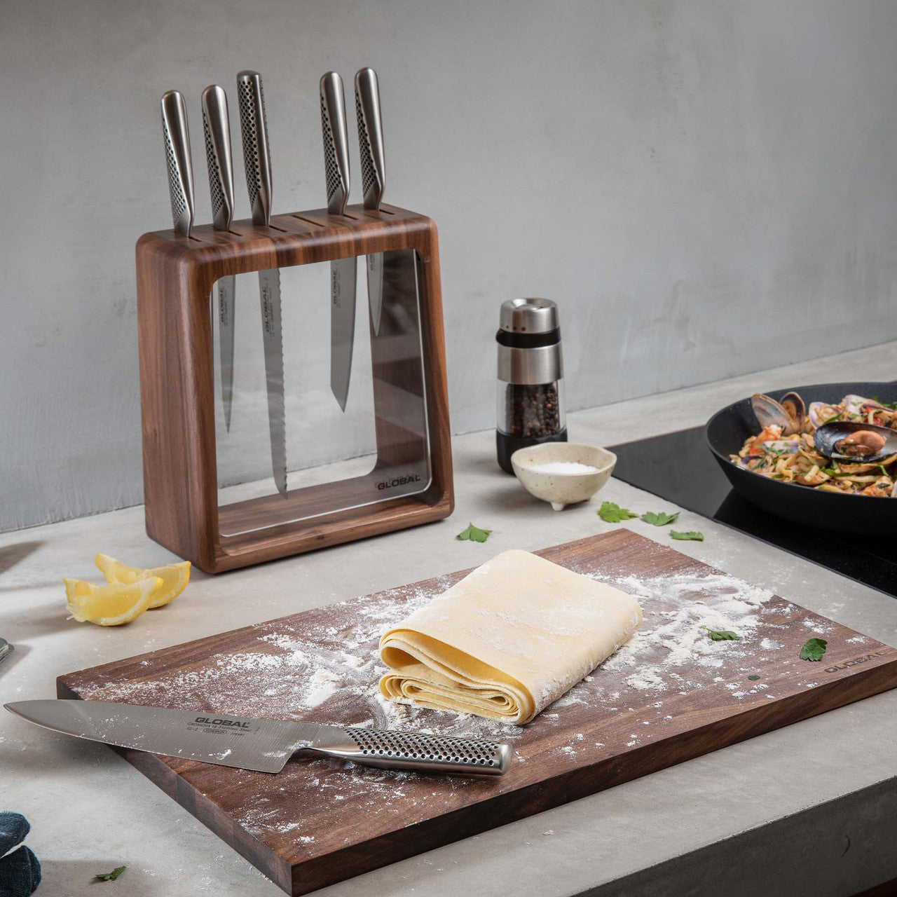 Hashira 7pc Knife Block Set - Walnut