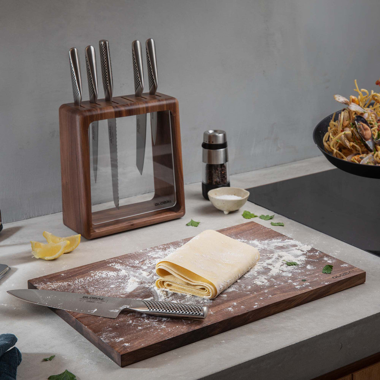 Hashira 7pc Knife Block Set - Walnut